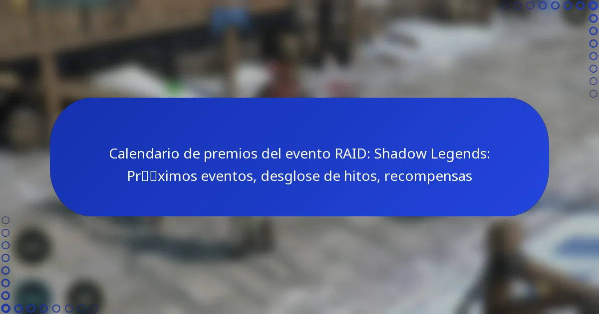 Calendario de premios del evento RAID: Shadow Legends: Próximos eventos, desglose de hitos, recompensas